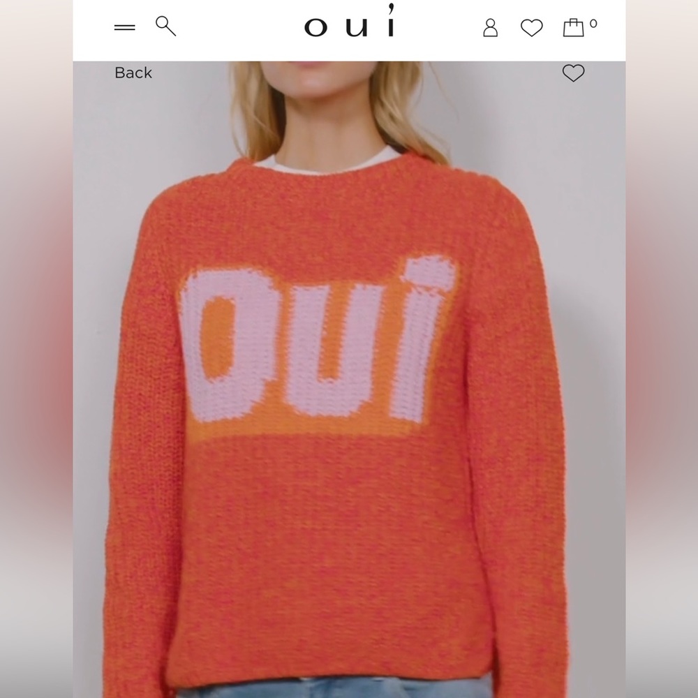 “Oui” Knit Sweater - Picture 2 of 5